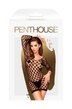 Эротическое платье Penthouse Passion Goddess с рукавами, черный, размер S-L