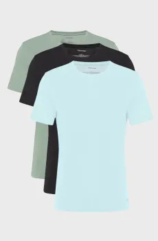 Мужская футболка (3 шт) CREW Разноцветный L Calvin Klein LV00NB4185