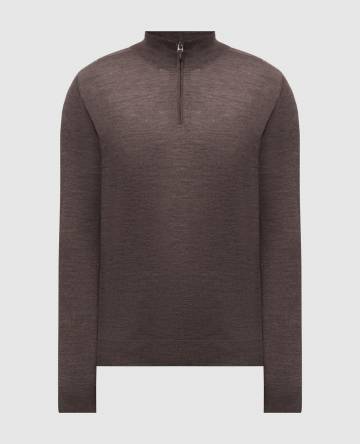 Коричневый джемпер из шерсти