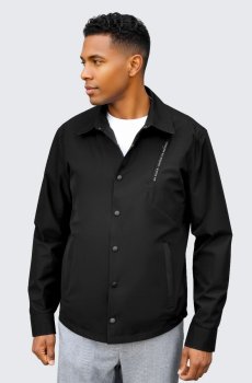 Мужская черная куртка-рубашка  DV-111-black