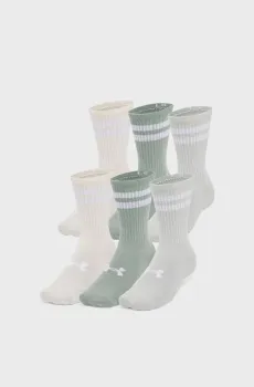 Носки (6 пар) UA Essential 6pk Crew Разноцветный 47.5-50.5 Under Armour 1387058-377