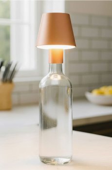 LED-лампа у формі насадки на пляшку - коричневий