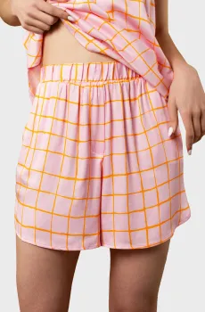 Женские розовые шорты в клетку Розовый XS brabrabra HOM2423013