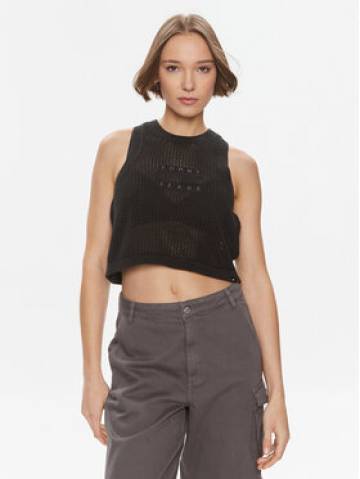 Tommy Jeans Топ DW0DW18336 Чорний Regular Fit Tommy Jeans Топ DW0DW18336 Чорний Regular Fit