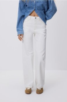 Reserved - Джинси широкого крою - білий - 125IL-00J