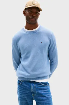 Мужской голубой джемпер ESSENTIAL Голубой XL Tommy Hilfiger MW0MW36347