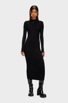 Женское черное платье D-MOKKY-LS-MICRODIV Черный M Diesel A14954 0BLAN
