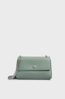 Женская зеленая сумка RE-LOCK EW CONV CROSSBODY Зеленый ONESIZE Calvin Klein K60K611084