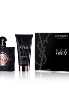 Парфюмированный набор женский Yves Saint Laurent Black Opium (парфюмированная вода 30 мл + лосьон для тела, 50 мл)