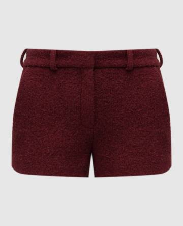 Бордовые шорты Inga букле с шерстью
