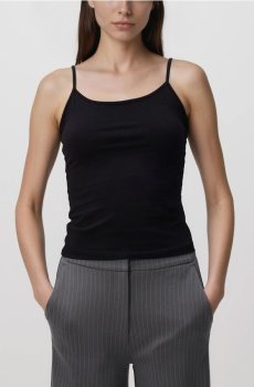 Reserved - Бавовняний топ - чорний - 467GA-99X