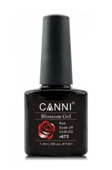 Уценка! Акварельный гель-лак для ногтей Canni Blossom Gel 672 Красный, 7.3 мл