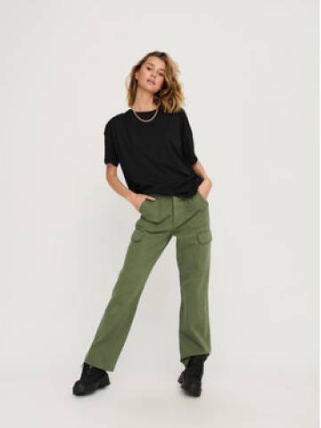 ONLY Штани з тканини 15300976 Зелений Loose Fit ONLY Штани з тканини 15300976 Зелений Loose Fit