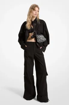 Женские черные карго MID-RISE WIDE CARGO PANTS Черный 38 Michael Kors MT430O77LD