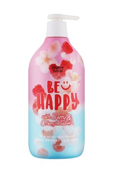 Уценка! Гель для душа Happy Bath Be Happy Smile Berry & Cherry Blossom, 900 г