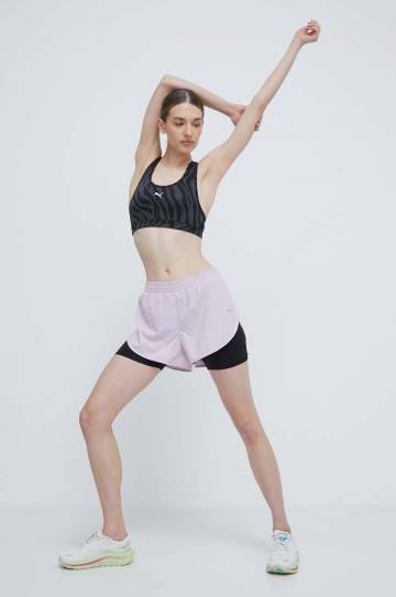 Спортивный бюстгальтер Puma 4KEEPS цвет чёрный узорный 525317 Спортивный бюстгальтер Puma 4KEEPS цвет чёрный узорный 525317