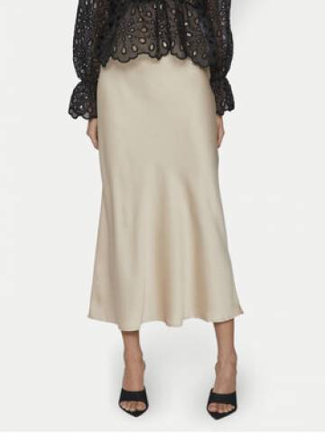 Vila Спідниця-міді Elliette 14084182 Бежевий Regular Fit Vila Спідниця-міді Elliette 14084182 Бежевий Regular Fit