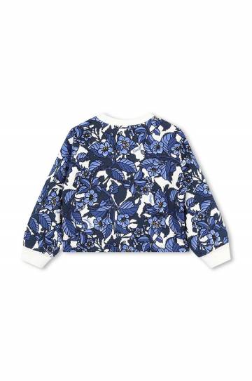 Детская хлопковая кофта Kenzo Kids цвет синий узор K60695 Детская хлопковая кофта Kenzo Kids цвет синий узор K60695