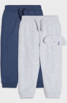 Джогери з елементами 3D 2 pack - mid blue