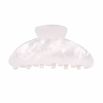 Заколка-краб для волос Tito Beauty Nikol перламутр, белая, 1 шт