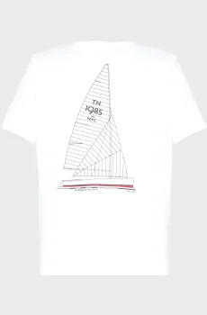 Мужская белая футболка OUTLINE SAILING Белый L Tommy Hilfiger MW0MW38614
