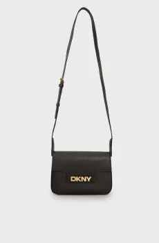 Женская черная кожаная сумка AVRIL Черный ONESIZE DKNY R51E1J30