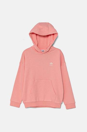 Детская хлопковая кофта adidas Originals HOODIE цвет оранжевый с капюшоном однотонная IX7615 Детская хлопковая кофта adidas Originals HOODIE цвет оранжевый с капюшоном однотонная IX7615