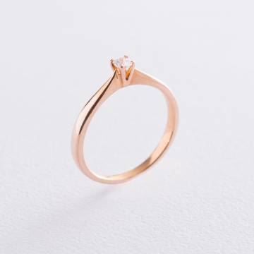 Золотое помолвочное кольцо (цирконий Swarovski) к06222 Золотое помолвочное кольцо (цирконий Swarovski) к06222