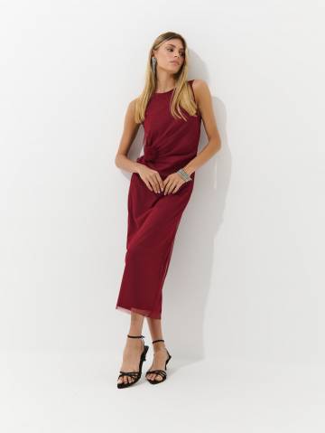 Mohito - Сукня міді з оздобленням - червоне дерево - XXL Mohito - Сукня міді з оздобленням - червоне дерево - XXL