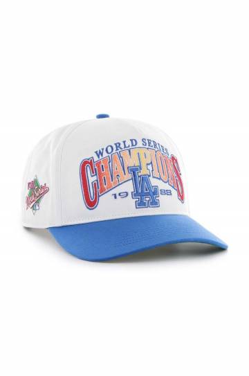 Хлопковая кепка 47 brand MLB Los Angeles Dodgers цвет белый с аппликацией BCWS-ARCHH12CTP-WH88 Хлопковая кепка 47 brand MLB Los Angeles Dodgers цвет белый с аппликацией BCWS-ARCHH12CTP-WH88