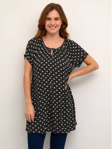 Kaffe Туніка Nilia 10507401 Чорний Regular Fit Kaffe Туніка Nilia 10507401 Чорний Regular Fit