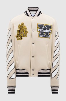 Бежевый бомбер Lion с шерстью