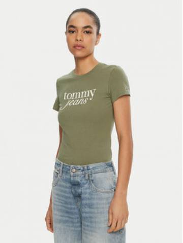 Tommy Jeans Футболка Essential DW0DW19447 Зелений Slim Fit Tommy Jeans Футболка Essential DW0DW19447 Зелений Slim Fit