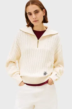 Женская белая кофта CABLE MID Белый S Tommy Hilfiger WW0WW47643