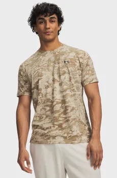 Мужская бежевая камуфляжная футболка UA ABC CAMO SS Бежевый M Under Armour 1357727-299