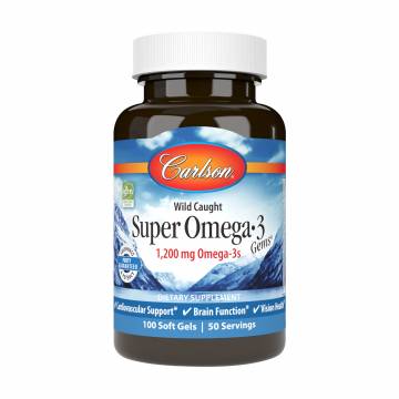 Омега-3 Carlson Labs Super Omega-3 1200 мг, 100 капсул Омега-3 Carlson Labs Super Omega-3 1200 мг, 100 капсул