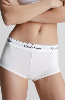 Женские белые трусики BOYSHORT Белый M Calvin Klein 0000F3788E