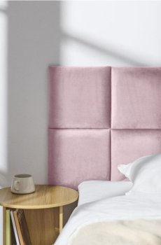 М’яка настінна панель - пастельний рожевий