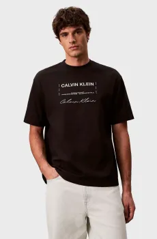 Мужская черная футболка APRIL GRAPHIC Черный L Calvin Klein Jeans LV04RE827G