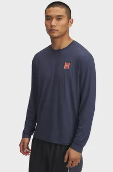 Мужской темно-серый лонгслив UA RUN 96 LONGSLEEVE Серый XXL Under Armour 1389824-044