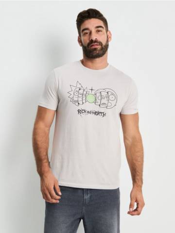 Футболка з коротким рукавом Rick & Morty - нюдовий