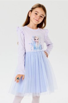 Бавовняна сукня з принтом Frozen - Фіолетовий