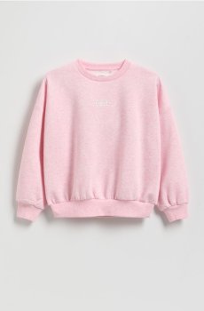 Reserved - Худі з вишитим написом - рожевий - 247FA-30M