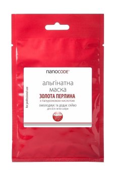 Альгинатная маска для лица NanoCode Nano Algo Золотой жемчуг, для всех типов кожи, с гиалуроновой кислотой, 20 г