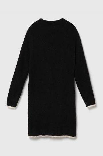Детское платье с примесью шерсти Pepe Jeans цвет чёрный mini oversize Детское платье с примесью шерсти Pepe Jeans цвет чёрный mini oversize
