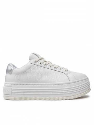 Calvin Klein Jeans Снікерcи Bold Flatf Low Mix Ohb YW0YW01632 Білий Calvin Klein Jeans Снікерcи Bold Flatf Low Mix Ohb YW0YW01632 Білий