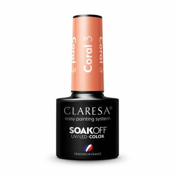 Гель-лак Claresa Soakoff UV/LED Gel, Coral 003, 5 г Гель-лак Claresa Soakoff UV/LED Gel, Coral 003, 5 г