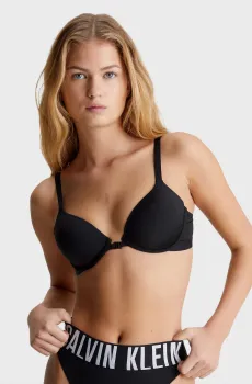 Женский черный бюстгальтер LIGHTLY LINED DEMI Черный 32C Calvin Klein 000QF7725E