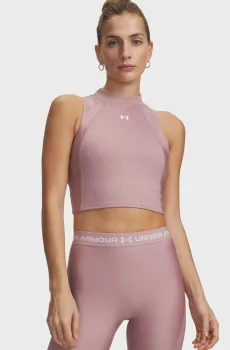 Женский розовый топ UA HG Rib Tank Розовый L Under Armour 6003985-673