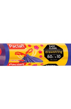 Пакеты для мусора Paclan Aroma с завязками 60 л, 10 шт
